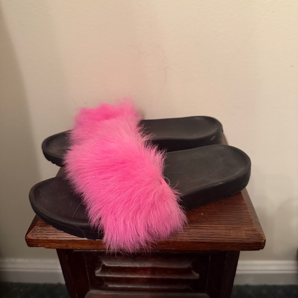 UGG Australia Hot Pink Royale Shearling Sandal Slides